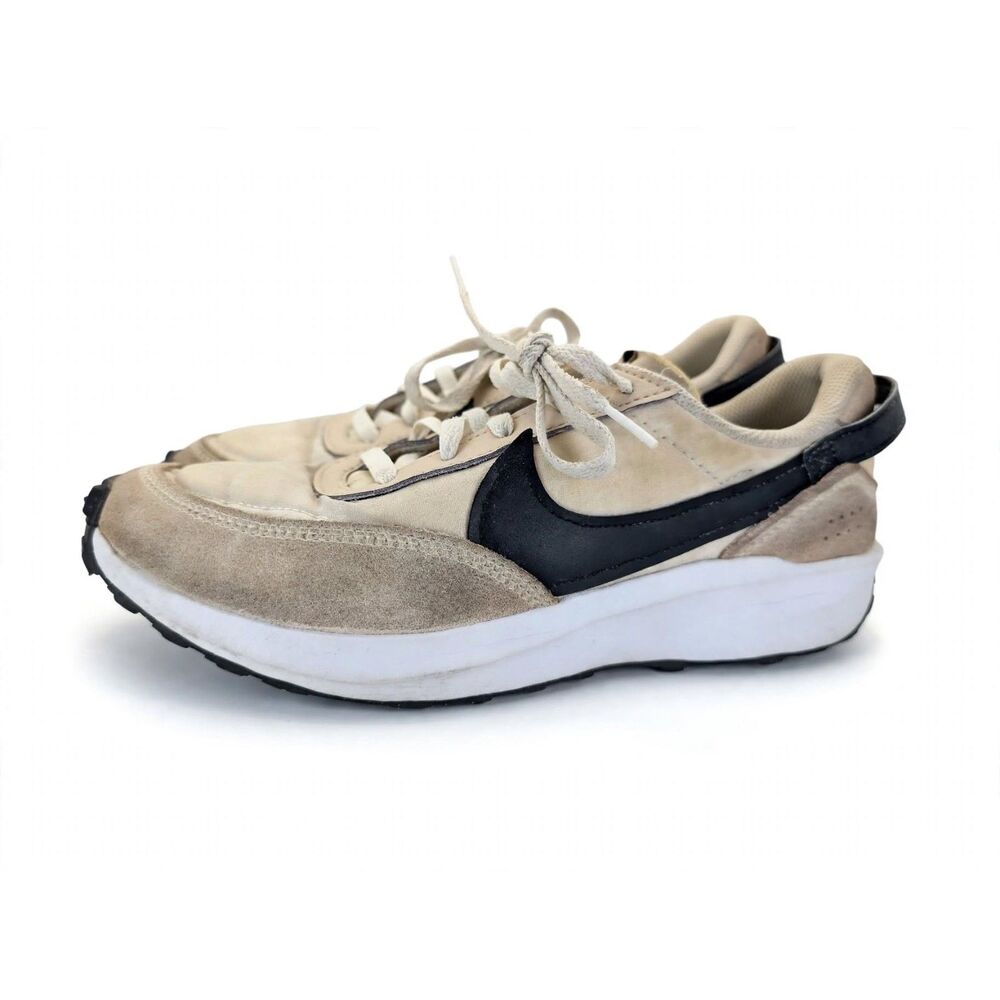 Nike Waffle Debut Sanddrift Black Womens 10.5 Pre-Owned Sneakers Used Retro